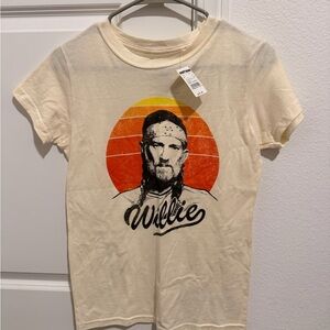 Cream Graphic T-Shirt with Willie Design